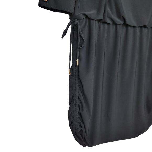 White House Black Market Black Convertible Drawstring Mini Dress - Size XS - Picture 8 of 11